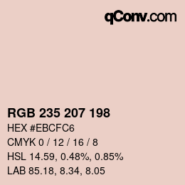 Color code: RGB 235 207 198 | qconv.com