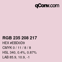 Farbcode: RGB 235 208 217 | qconv.com