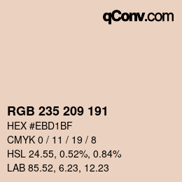 颜色代码: RGB 235 209 191 | qconv.com