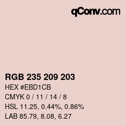 カラーコード: RGB 235 209 203 | qconv.com