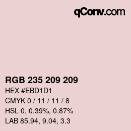 Color code: RGB 235 209 209 | qconv.com