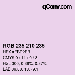颜色代码: RGB 235 210 235 | qconv.com