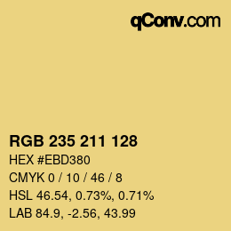 カラーコード: RGB 235 211 128 | qconv.com
