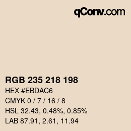 Farbcode: RGB 235 218 198 | qconv.com