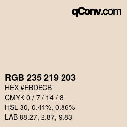 カラーコード: RGB 235 219 203 | qconv.com