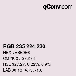颜色代码: RGB 235 224 230 | qconv.com