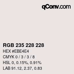 Code couleur: RGB 235 228 228 | qconv.com