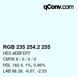 Color code: RGB 235 254.2 255 | qconv.com