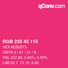 Farbcode: RGB 235 45 115 | qconv.com