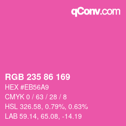 Color code: RGB 235 86 169 | qconv.com