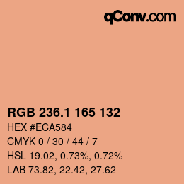 カラーコード: RGB 236.1 165 132 | qconv.com