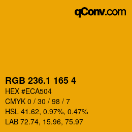 カラーコード: RGB 236.1 165 4 | qconv.com