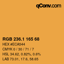 カラーコード: RGB 236.1 165 68 | qconv.com