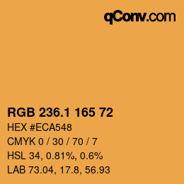 カラーコード: RGB 236.1 165 72 | qconv.com