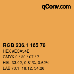 カラーコード: RGB 236.1 165 78 | qconv.com
