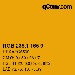 カラーコード: RGB 236.1 165 9 | qconv.com