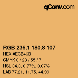 Color code: RGB 236.1 180.8 107 | qconv.com