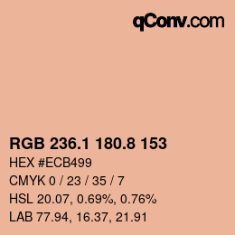 Color code: RGB 236.1 180.8 153 | qconv.com