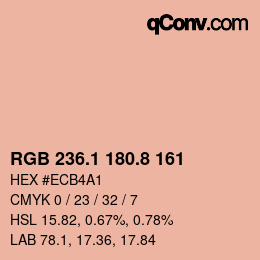 Color code: RGB 236.1 180.8 161 | qconv.com