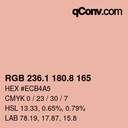Farbcode: RGB 236.1 180.8 165 | qconv.com