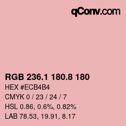 Color code: RGB 236.1 180.8 180 | qconv.com