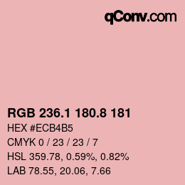 Color code: RGB 236.1 180.8 181 | qconv.com