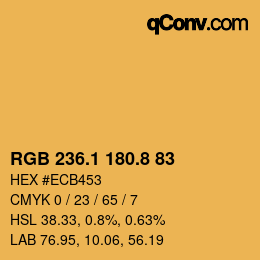 Farbcode: RGB 236.1 180.8 83 | qconv.com