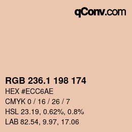 Color code: RGB 236.1 198 174 | qconv.com