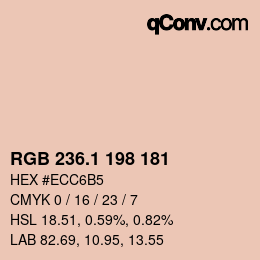 Color code: RGB 236.1 198 181 | qconv.com