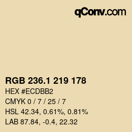 カラーコード: RGB 236.1 219 178 | qconv.com