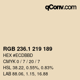 カラーコード: RGB 236.1 219 189 | qconv.com