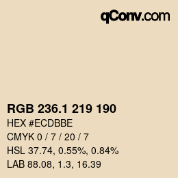カラーコード: RGB 236.1 219 190 | qconv.com