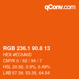 Color code: RGB 236.1 90.8 13 | qconv.com