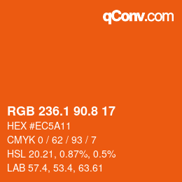 Color code: RGB 236.1 90.8 17 | qconv.com