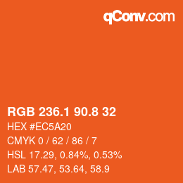 Color code: RGB 236.1 90.8 32 | qconv.com