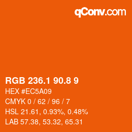 Color code: RGB 236.1 90.8 9 | qconv.com