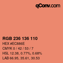 Color code: RGB 236 136 110 | qconv.com