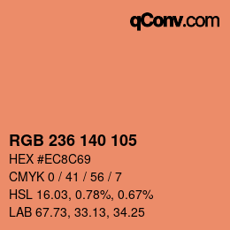 カラーコード: RGB 236 140 105 | qconv.com
