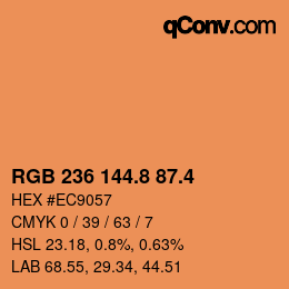カラーコード: RGB 236 144.8 87.4 | qconv.com