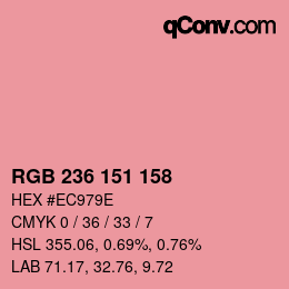 Color code: RGB 236 151 158 | qconv.com