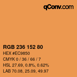 Color code: RGB 236 152 80 | qconv.com