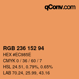 カラーコード: RGB 236 152 94 | qconv.com