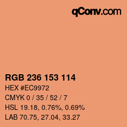 Color code: RGB 236 153 114 | qconv.com