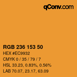 Color code: RGB 236 153 50 | qconv.com