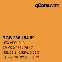 Color code: RGB 236 154 59 | qconv.com