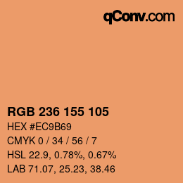 颜色代码: RGB 236 155 105 | qconv.com