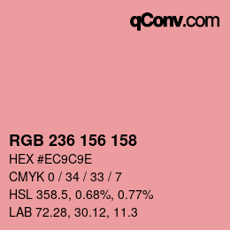 Color code: RGB 236 156 158 | qconv.com