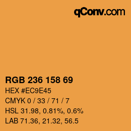 Color code: RGB 236 158 69 | qconv.com