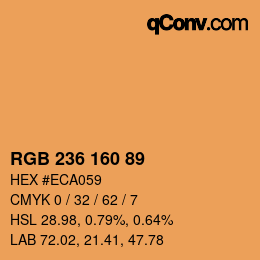 Color code: RGB 236 160 89 | qconv.com