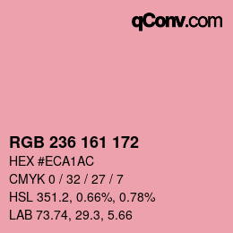 Color code: RGB 236 161 172 | qconv.com